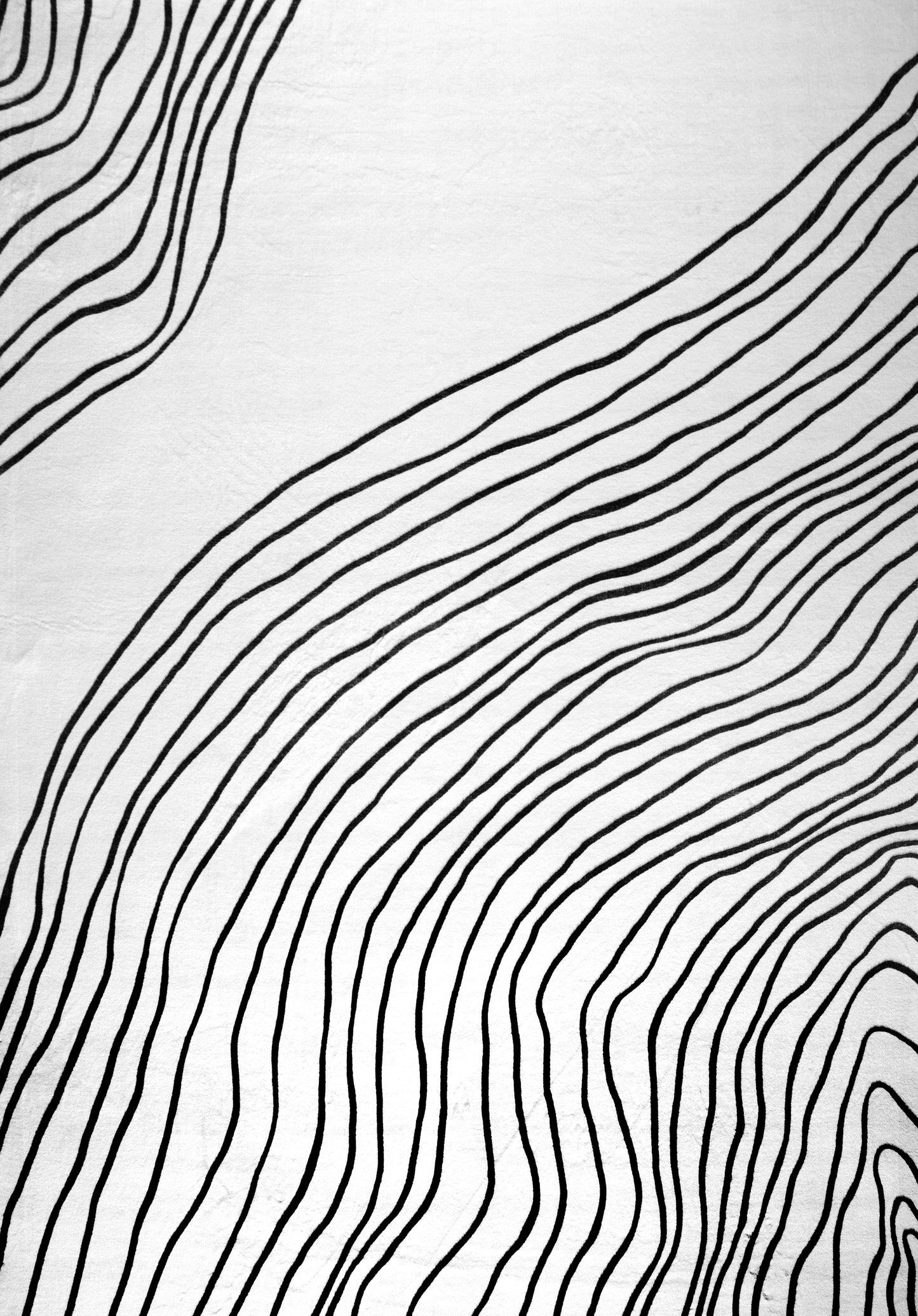 JB Household Abstract Modern Print White Rug - 4' x 6'