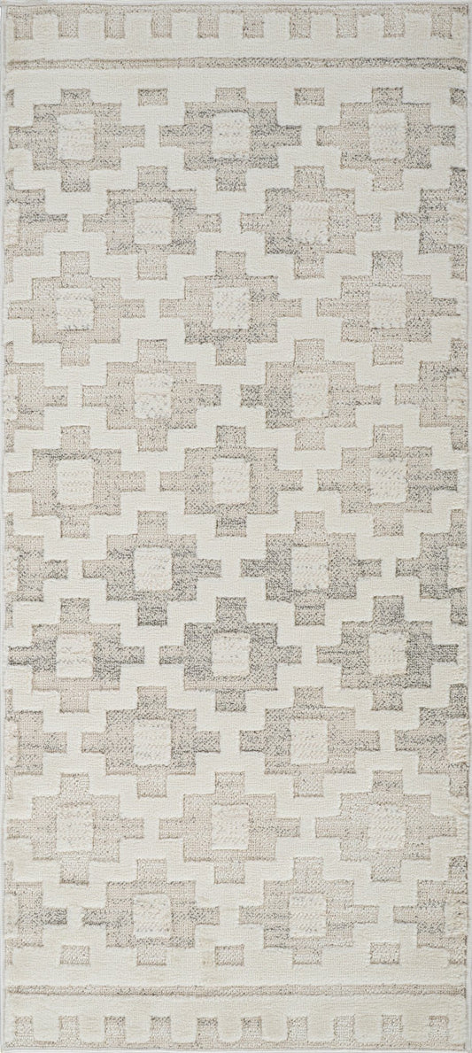 JB Household Modern Stylish Beige Rug - 2' x 5'