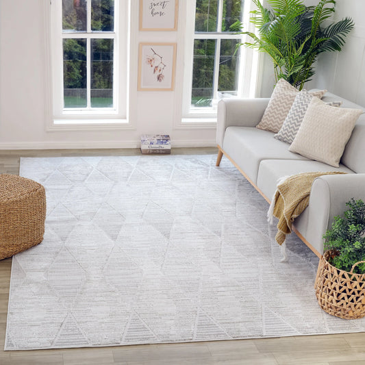 JB Household Modern Grey Rug - 4' x 6'