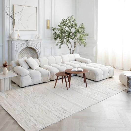 JB Household Simple Modern Cream Rug - 4' x 6'