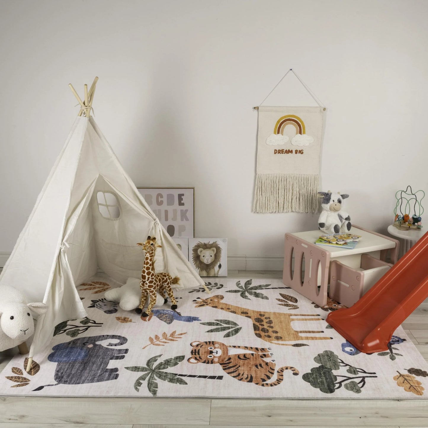 JB Household Modern Animals Kids Playmat - 4' x 6'